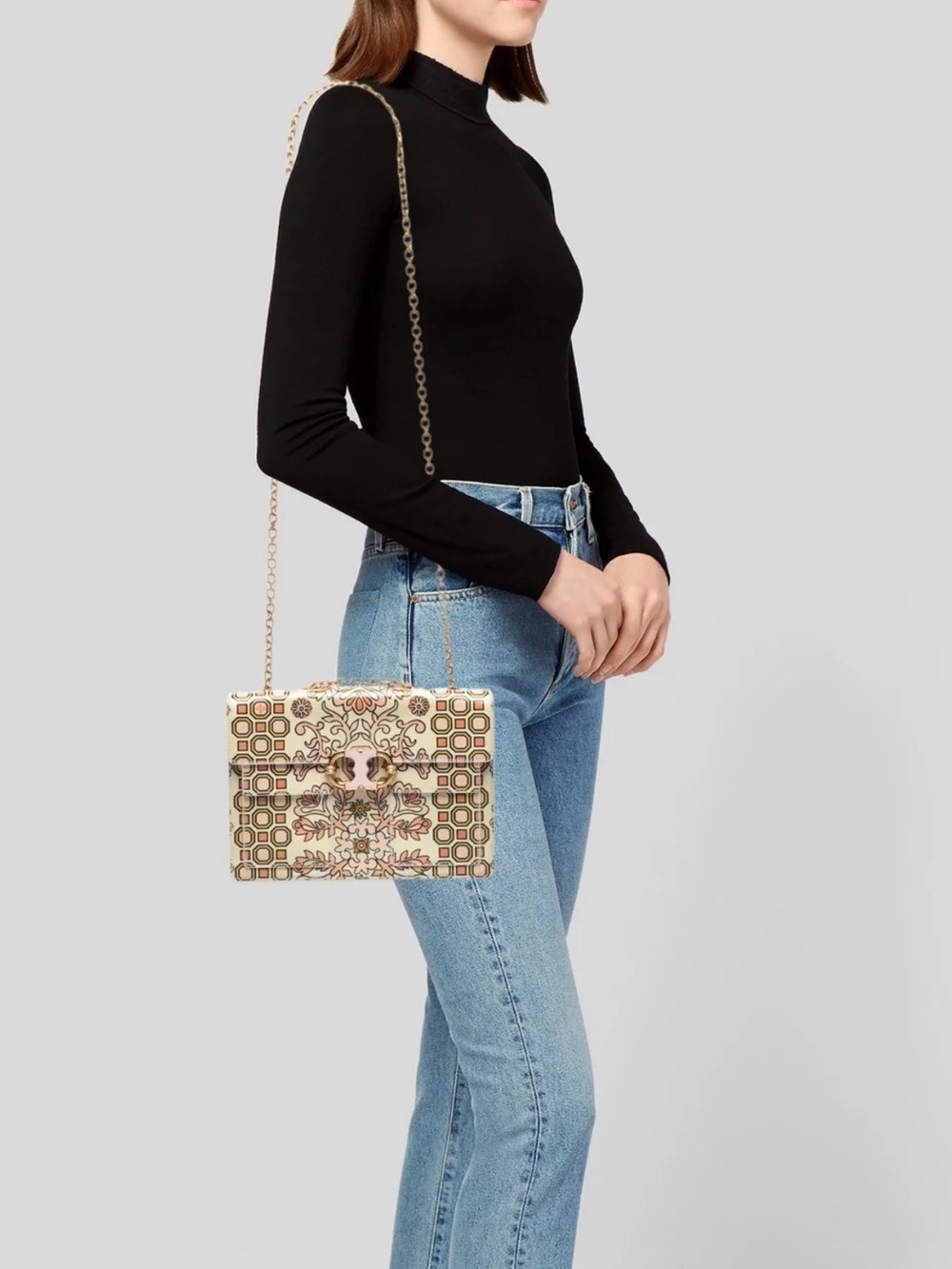 Tory Burch Leather Minaudiere Bag
